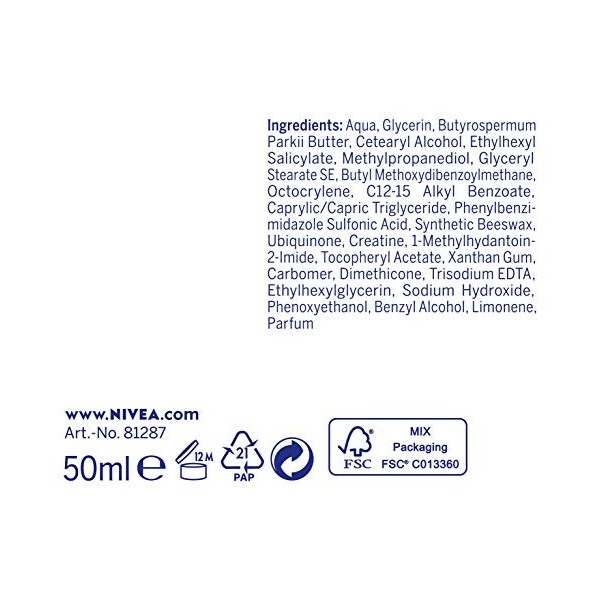 NIVEA Q10 Power Crème de jour anti-rides et raffermissante pour une peau plus lisse et plus jeune SPF 15 50 ml