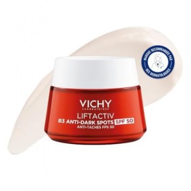 Vichy, Liftactiv, Crème de Jour Anti-Taches B3, SPF50, Protège & Unifie, Enrichie en Niacinamide, Pour Tous Types de Peau, 50
