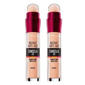 2 x Maybelline New York Le Portail Âge correcteur Liquide Multi-Usage Couleur 08 Buff - 2 correcteurs