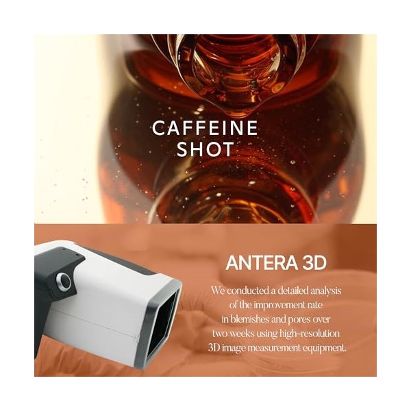 shaishaishai Sérum tonifiant Caffein Shot Blemish avec 10 % de niacinamide et 5 % de caféine pour un teint uniforme, réductio