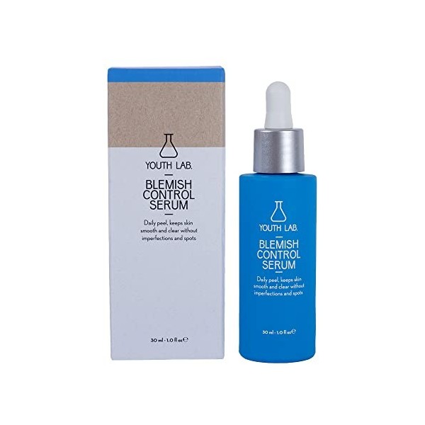 YOUTH LAB. - Sérum de Contrôle des Imperfections | Exfoliant Quotidien | Non Comédogène | Sans Paraben, Gluten et Silicone | 