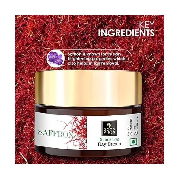 Avoka Naturals Good Vibes Crème nourrissante pour le visage au safran 50 g