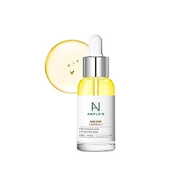 [AMPLE N] AcneShot Ampoule 30 ml – Pour peaux dacné, extraits de propolis 45 %, cosmétiques coréens, K-beauté, soins de la p