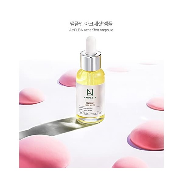 [AMPLE N] AcneShot Ampoule 30 ml – Pour peaux dacné, extraits de propolis 45 %, cosmétiques coréens, K-beauté, soins de la p
