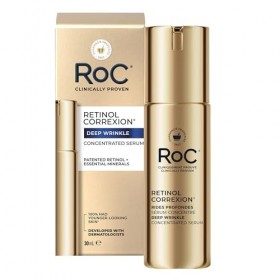 RoC Retinol Correxion Sérum concentré pour rides profondes | Soin de la peau à lacide ascorbique, cible les ridules et les r