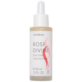 HelloBody Rose Divine clarifiant Serum visage 30ml – Serum contre les impuretés avec de leau de rose, de lacide glycolique C...