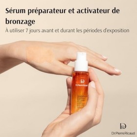 Dr Pierre Ricaud Sérum Préparateur et Activateur de Bronzage - Sérum pour le Visage aux Peptides et Aloe Vera Bio - Soin pour