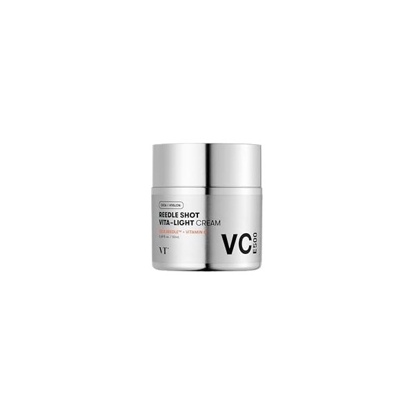 VT COSMETICS Crème Vita-Light | à la Vitamine C, B et E | Soin Éclat Visage pour Peaux Sèches, Normales ou Sensibles 1.69Fl O