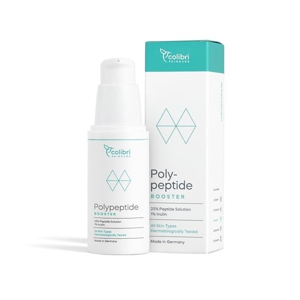 colibri skincare Polypeptide Booster 30ml - Peptide Serum, Effet Immédiat Anti-Rides, Réduction Visible des Rides avec la Pep...
