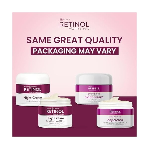 Crème de jour au rétinol à large spectre SPF 20 + Crème de nuit Retinol