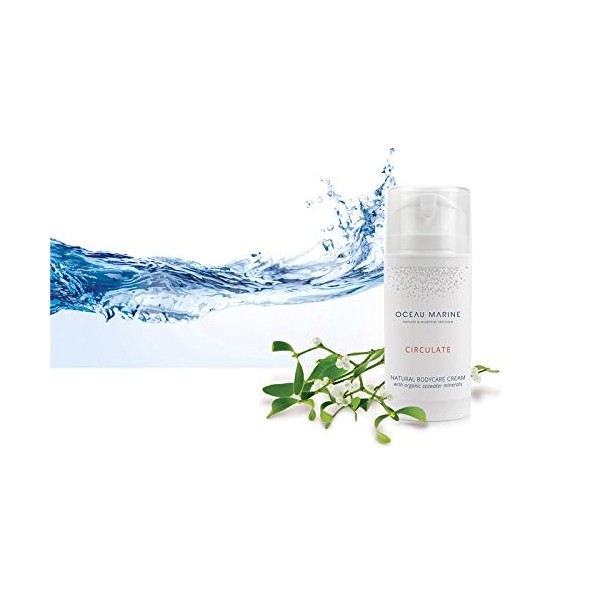 Circulate Oceau Marine 100 mL- Crème naturelle circulatoire - 100% naturelle - A base deau de mer et de Gui