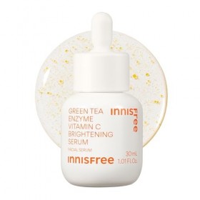 innisfree Green Tea Enzyme Vitamin C Serum for Dark Spot Fading, Korean Face Serum for Glow and Radiance 30 ml Crème Jour et ...