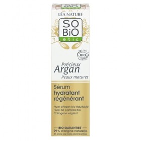 LÉA NATURE SO BiO étic| Sérum Hydratant Régénérant – Précieux Argan Peaux matures | Tonifie & Raffermit | Huile d’Argan | Col