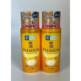 [Lot de 2] Hada Labo Gokujyun Premium Lait Hydratant à l’Acide Hyaluronique 140 ml, Fabriqué au Japon