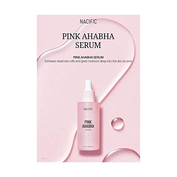 NACIFIC Hydratation et exfoliation à double action : profitez des doubles avantages de notre sérum Pink AHA BHA, formulé pour