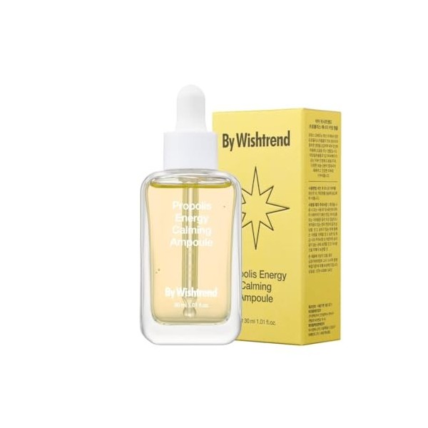 BY WISHTREND Ampoule apaisante à la propolis 30 ml 1,02 fl oz - Prévient les imperfections, hydrate, hyperpigmentation, idéal