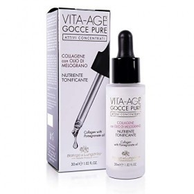 Bottega di LungaVita Natural Products VITA-AGE GOCCES PURES ACTIFS CONCENTRÉS - COLLAGÈNE AVEC HUILE MÉLOGRANE - Utile pour r