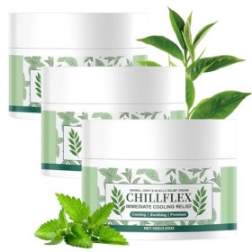 Crème Rafraîchissante CHILLFLEX, Crème Apaisante Au Menthol CHILLFLEX, Gel Apaisant Au Menthol Aux Herbes, Gel Rafraîchissant