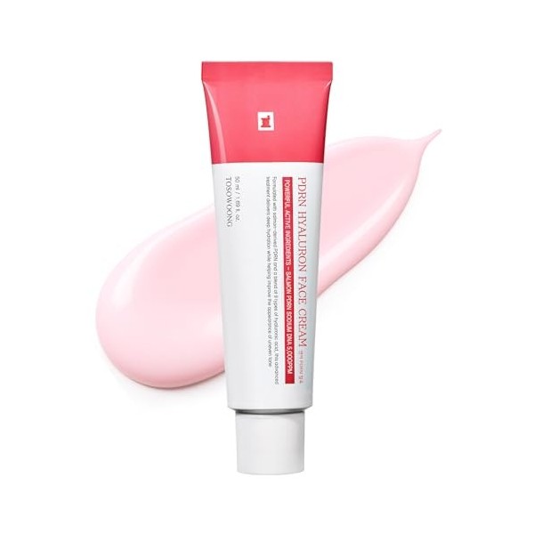 TOSOWOONG Crème PDRN Hyaluronique pour le visage, 5 000ppm ADN de saumon, Acide Hyaluronique et Panthénol, Hydratante et Raff