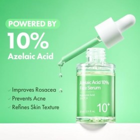 TOSOWOONG Sérum à l’acide azélaïque 10% pour le visage, Soin pour les rougeurs et l’équilibre de la peau, Centella asiatica, 