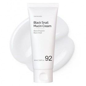 TOSOWOONG Crème pour le visage à 92% de mucine descargot noir, Propolis, Crème hydratante légère pour une peau douce et écla