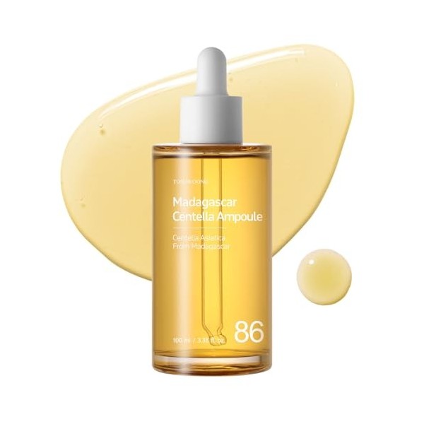 Madagascar Centella 86% Ampoule avec 860,048ppm Centella Asiatica, Sérum hydratant et rafraîchissant pour le visage, Convient