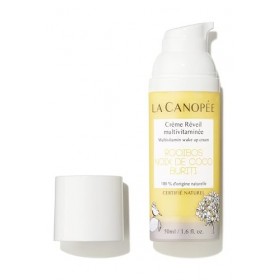 LA CANOPEE Crème Réveil Multivitaminée, Soin Visage Naturel, Rooibos et Noix de Coco, 50ml Crème Jour et Nuit