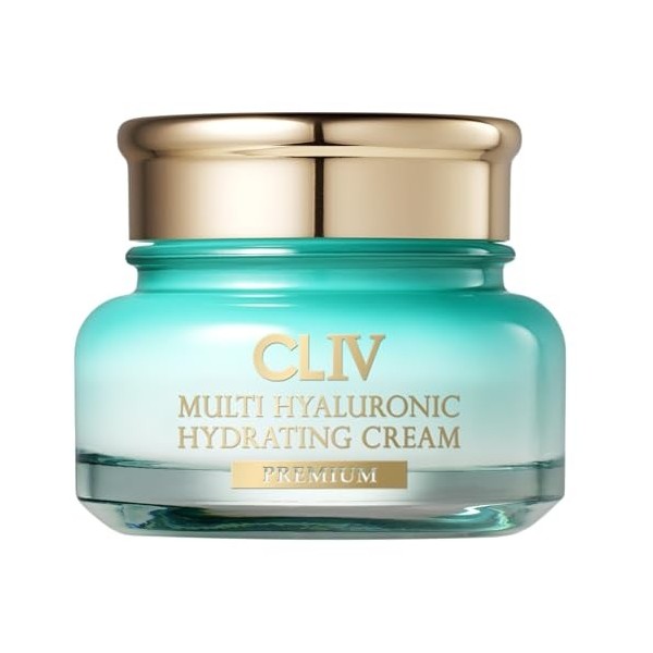 CLIV Crème Hydratante Multi-Acide Hyaluronique, Soin Visage Hydratant Et Nourrissant, Solution À 73% DAcide Hyaluronique, Po