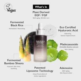 Haruharu Wonder | Haruharu Wonder Du riz noir 2GF Ampoule 1 fl.oz / 30ml | Serum EGF pour le visage, anti rides | Sans cruaut