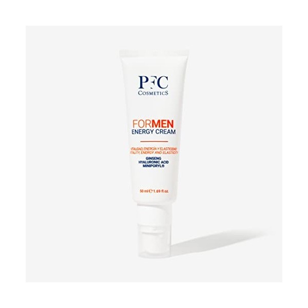 PFC Crème Homme Jour & Nuit Énergisante et Hydratante. 50ml. Aloe Vera et Acide Hyaluronique pour le Soin du Visage. Crème Fa