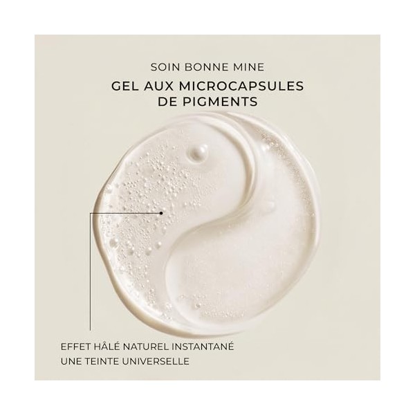 Qiriness - CC Crème - Soin Bonne Mine Gel Teinté - Pigments Microencapsulés, Acide Hyaluronique, Taurine Végétale - Pour le V...
