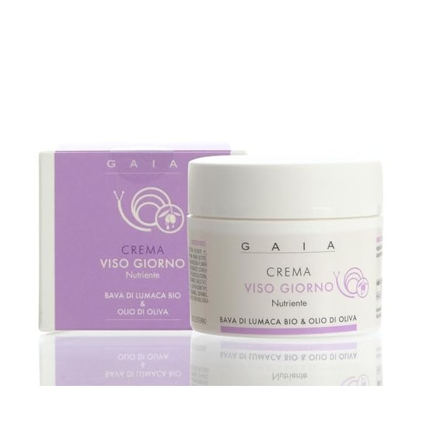 Crème visage Bave descargot pure et huile dolive Evo - Super nourrissant et hydratant GAIA 50ml