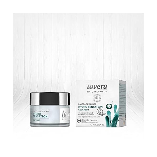 lavera Gel crème Hydro Sensation Algues biologiques et acides hyaluroniques naturels Cosmétiques naturels Végétalien Certifié...