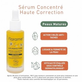 Florame Sérum Concentré Haute Correction Lys Perfection 30 ml – Action Anti-Taches & Éclat – Huiles Végétales Bio – soins vis