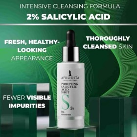 Afrodita Professional Sérum à lacide salicylique à 2 % de BHA, nettoyant pour les pores des points noirs et impuretés, sérum