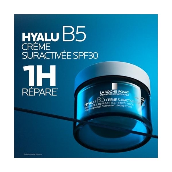 La Roche-Posay, Hyalu B5, Crème Suractivée SPF30, Crème Visage Raffermissante, Lissante, Repulpante, Anti-UV, Enrichie en Aci