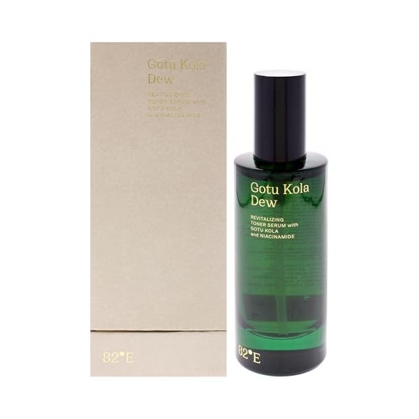 Gotu Kola Dew Revitalizing Toner Serum by 82E for Women - 3.3 oz Serum Crème Jour et Nuit