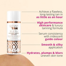 Tan and Tone Wonder Serum Express - 1 Hour Express by Skinny Tan for Women - 4.9 oz Serum