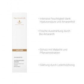 TAUTROPFEN Cosmétique naturel Amarante anti-âge Sérum visage pour peaux exigeantes 50 ml