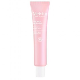 Melvita - Gel-Crème Hydra-Glow - Complexe Niacinamide-Like et Nacres Rosées - Hydratation Intense et Éclat - Tous Types de Pe