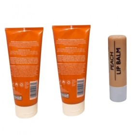 Boots Lot de 2 sérum corporel à la vitamine C pour tous les types de peau 180 ml avec baume à lèvres pêche gratuit