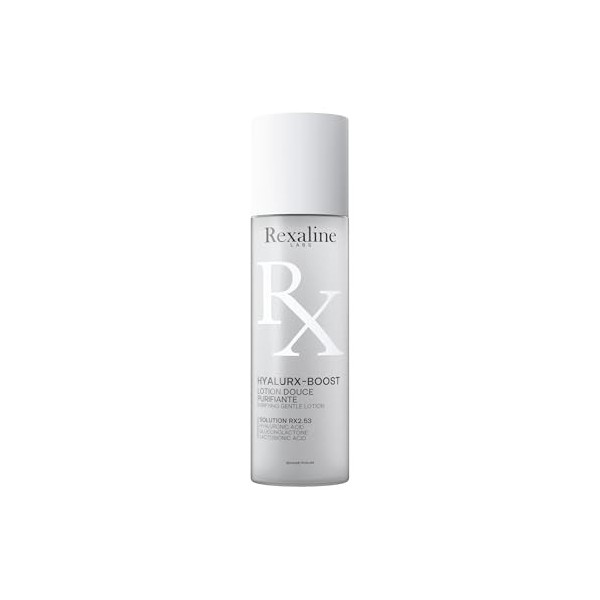 Rexaline HYALURX-BOOST Lotion Douce Purifiante – Acide Hyaluronique RX2, Gluconolactone & Acide Lactobionique – Exfoliation Q