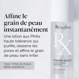Rexaline HYALURX-BOOST Lotion Douce Purifiante – Acide Hyaluronique RX2, Gluconolactone & Acide Lactobionique – Exfoliation Q