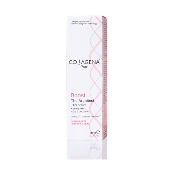 Collagena Pure The Architect Sérum de remplissage de contour – Sérum anti-âge intensif avec effet lifting, peptides de collag