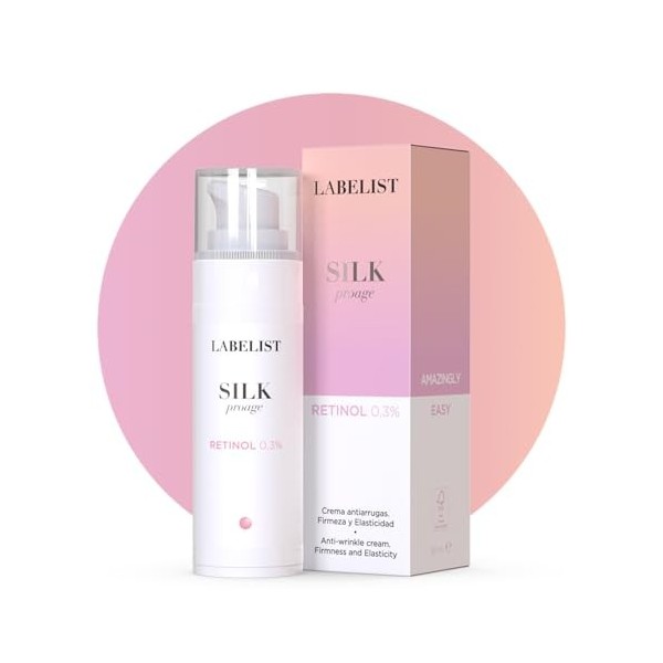 Labelist | Crème Visage Anti-rides avec 0,3% de Rétinol et Bisabolol | Anti-rides et Anti-taches | Unifie le Teint et Réduit