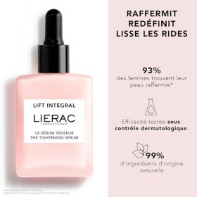 Lierac - Lift Integral - Le Sérum Tenseur 30ml - Soin Visage - Raffermit - Redéfinit - Lisse les rides - 99% d’ingrédients d’