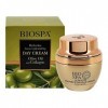 Bio Spa Collagène & Huile Olive Crème de Jour avec Extrait Algue Dunaliella aux Minéraux Mer Morte pour Hydrater & Nourrir La