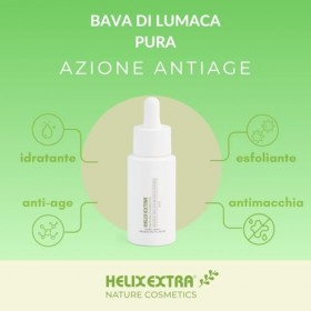 Helix Extra - Bave descargot 100 % pure, grand format, 100 ml, sérum à la bave descargot pur hydratant, anti-rides, anti-âg