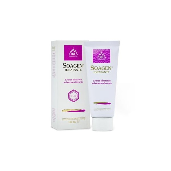 Crème pour le visage hydratant pour peaux jeunes à action sebonormalizzante soagen 100 ml