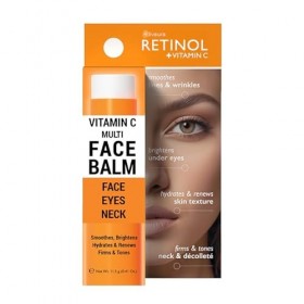 LIVAURA Baume Visage Rétinol + Vitamine C – Stick multi-usage hydratant anti-âge pour peau radieuse & plus jeune – Hydrate, r...